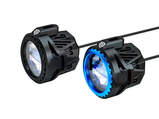 Противотуманные фары PL40 BLUE 180W 92мм жетый + белый IP67 (проводная кнопка) G26B0260 FUTURE EYES