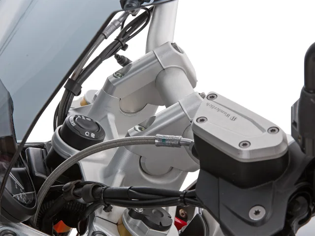 Проставки руля 35мм наклонные серебро (ERGO+) R1200R LC, R1250R, R1200RS LC, R1250RS 31000-301 Wunderlich, фото 4
