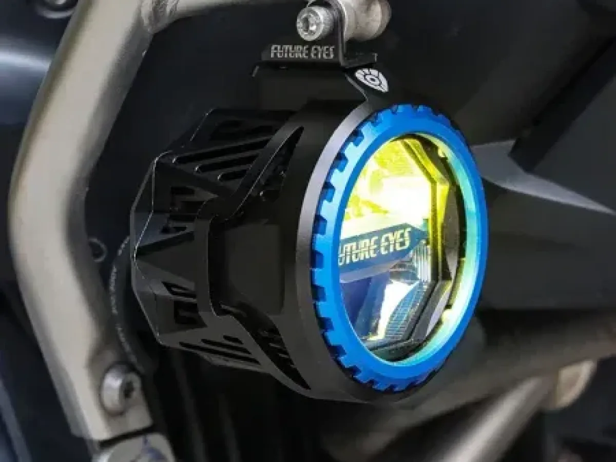 Противотуманные фары PL40 BLUE 180W 92мм жетый + белый IP67 (проводная кнопка) G26B0260 FUTURE EYES, фото 2