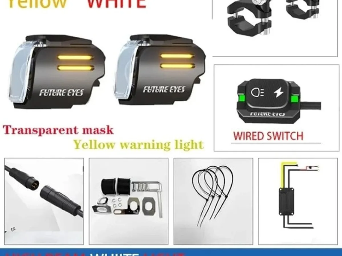 Противотуманные фары UF1 60W 60мм желтый + белый IP67 (проводная кнопка) GUF10426A5227 FUTURE EYES, фото 7