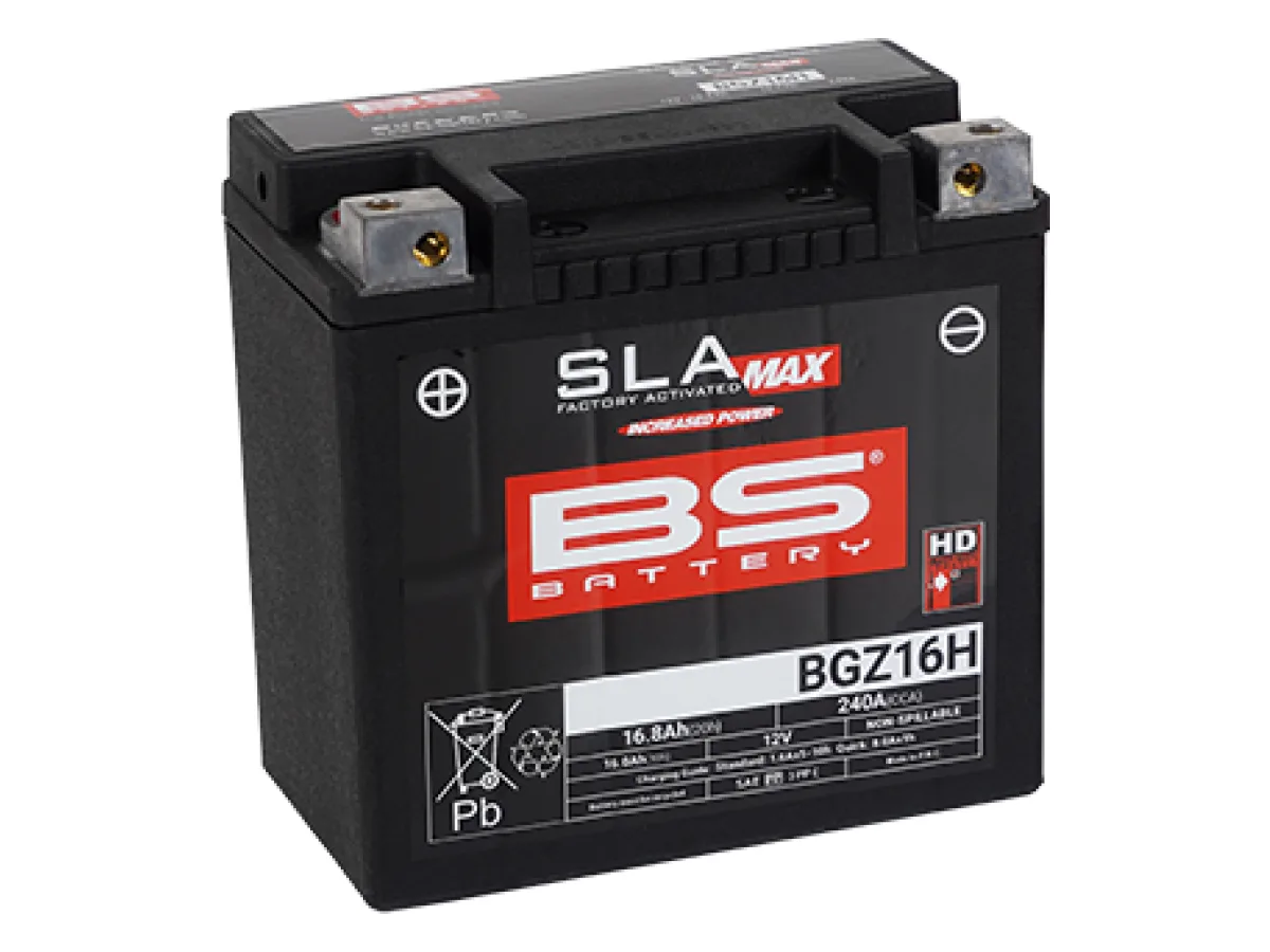 BGZ16H Аккумулятор BS SLA MX, 12В, 16 Ач, 240 А 150х88х145, прямая (+/-), (YTX14H) 300931 BS Battery