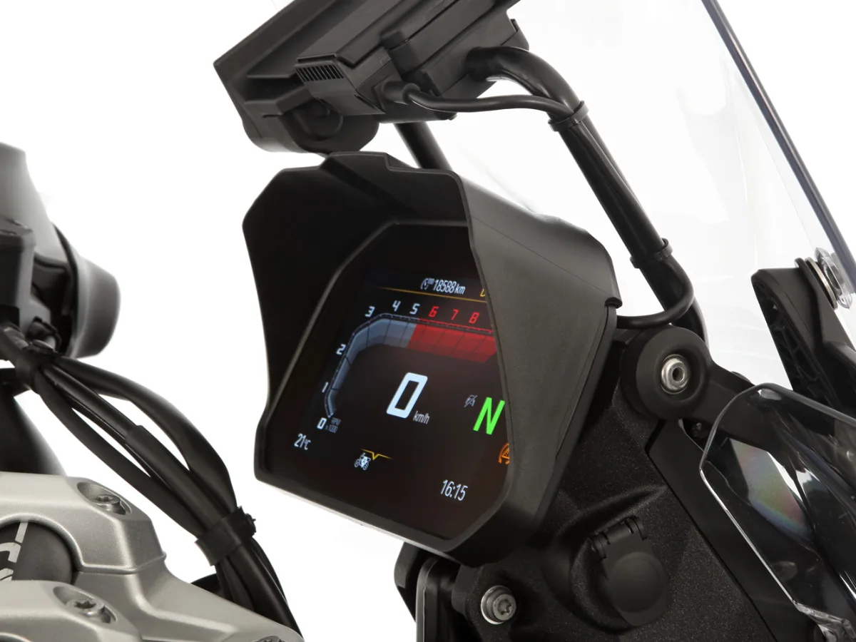 Козырек на приборную панель TFT (Wunderlich Glare shield for Cockpit TFT 6.5 inch - Connectivity Display - black), фото 5