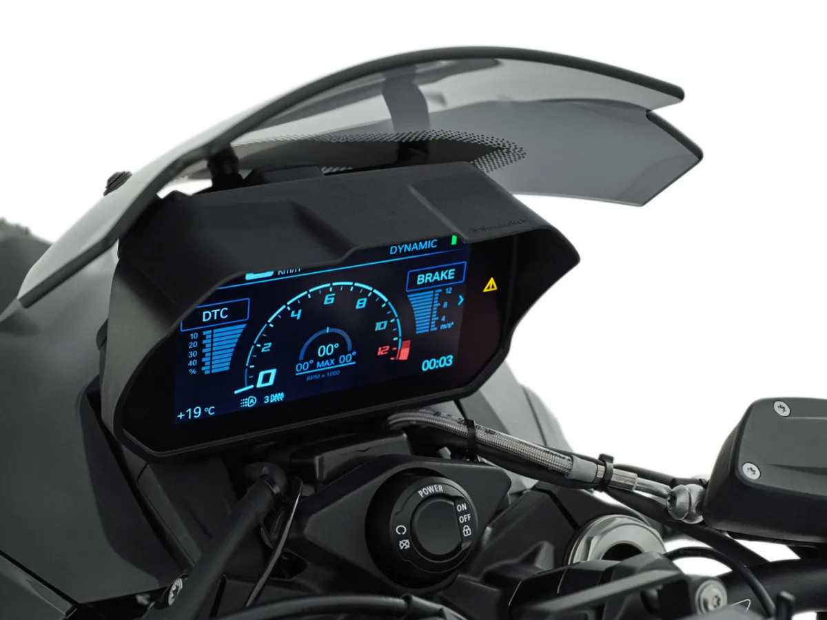 Козырек на приборную панель TFT (Wunderlich Glare shield for Cockpit TFT 6.5 inch - Connectivity Display - black), фото 7