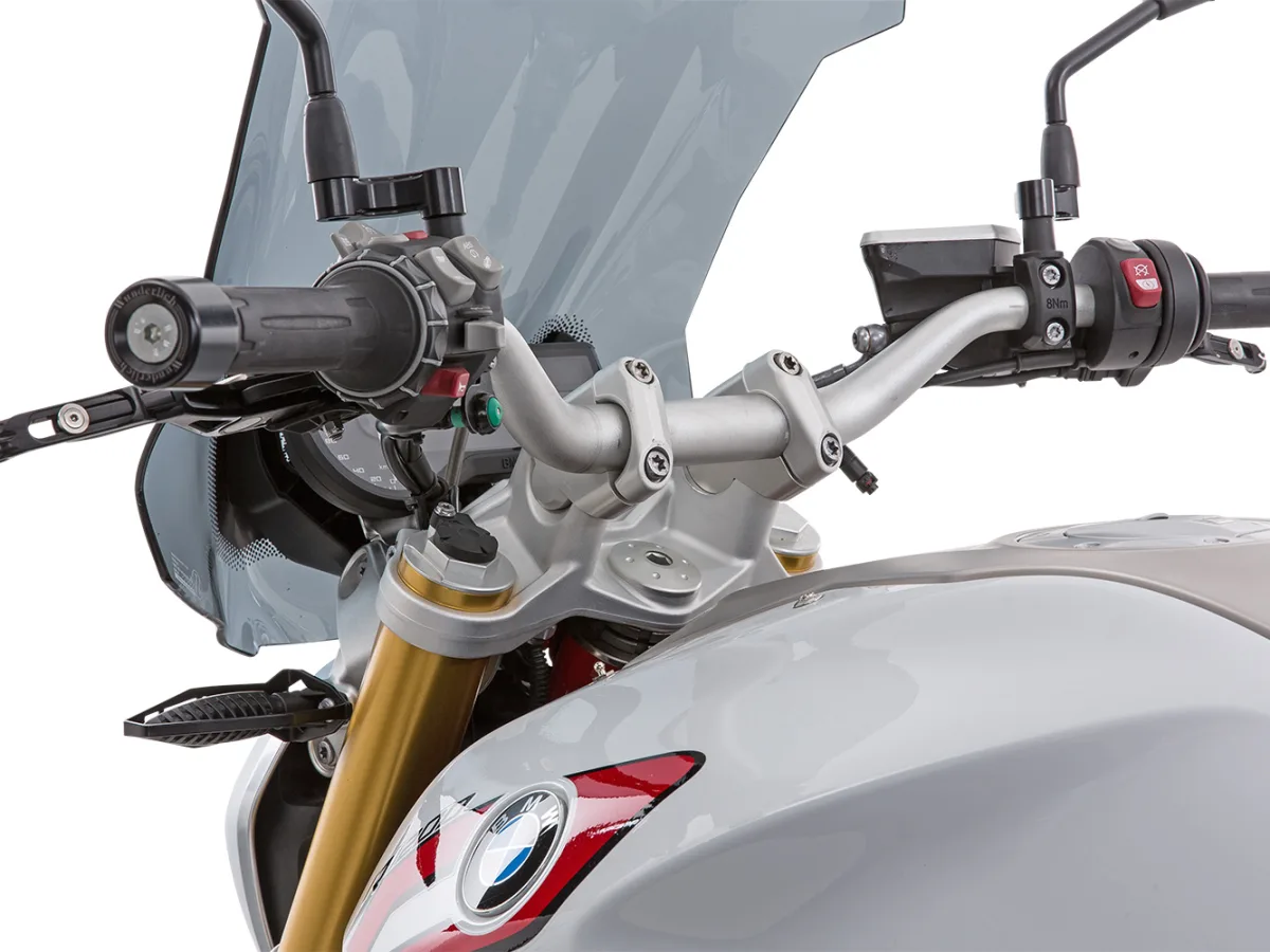 Проставки руля 35мм наклонные серебро (ERGO+) R1200R LC, R1250R, R1200RS LC, R1250RS 31000-301 Wunderlich, фото 3