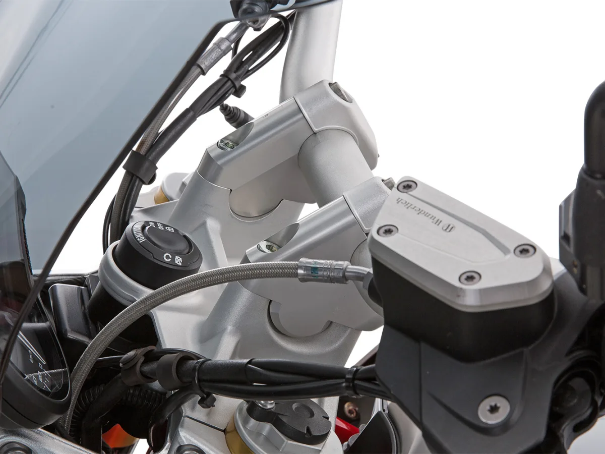 Проставки руля 35мм наклонные серебро (ERGO+) R1200R LC, R1250R, R1200RS LC, R1250RS 31000-301 Wunderlich, фото 4