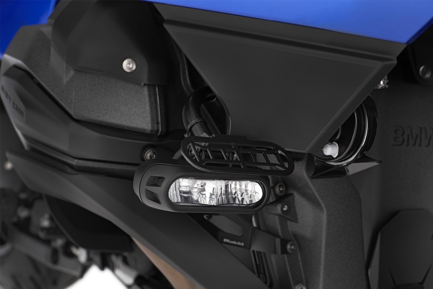 Защита стекол штатного допсвета R1300RT (Headlight guard for original LED auxiliary headlights R 1300 RT - black)