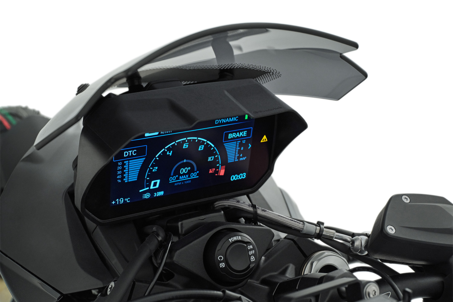Козырек на приборную панель TFT (Wunderlich Glare shield for Cockpit TFT 6.5 inch - Connectivity Display - black)