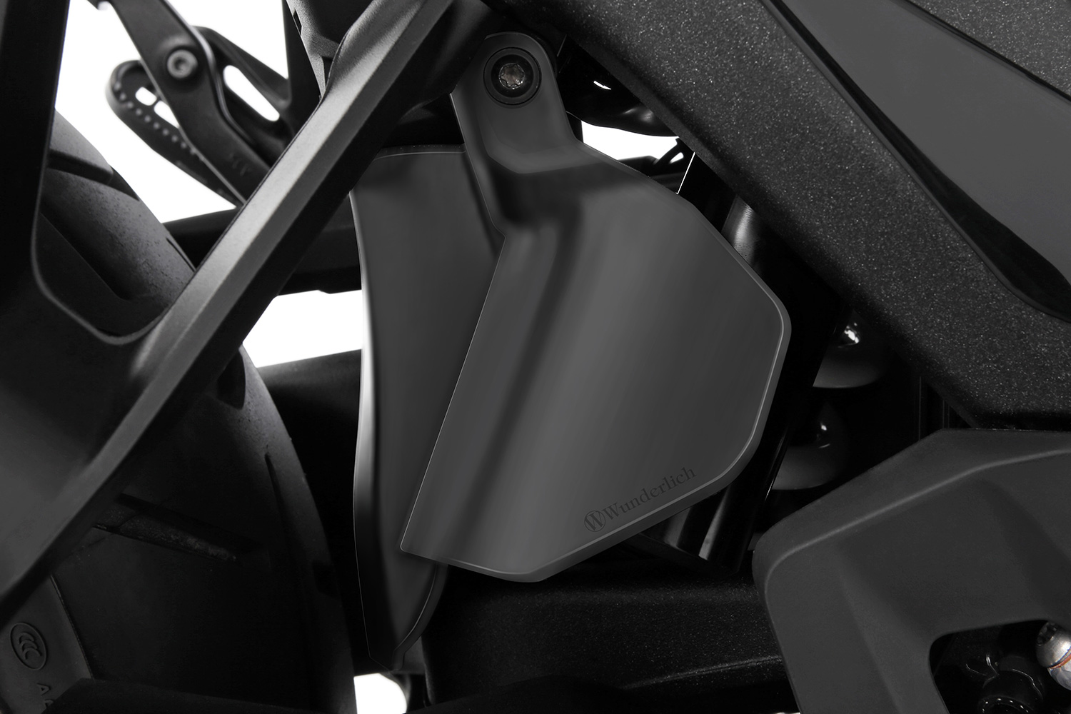 Грязевая защита заднего амортизатора R1300GSA. Пластиковая, черная.