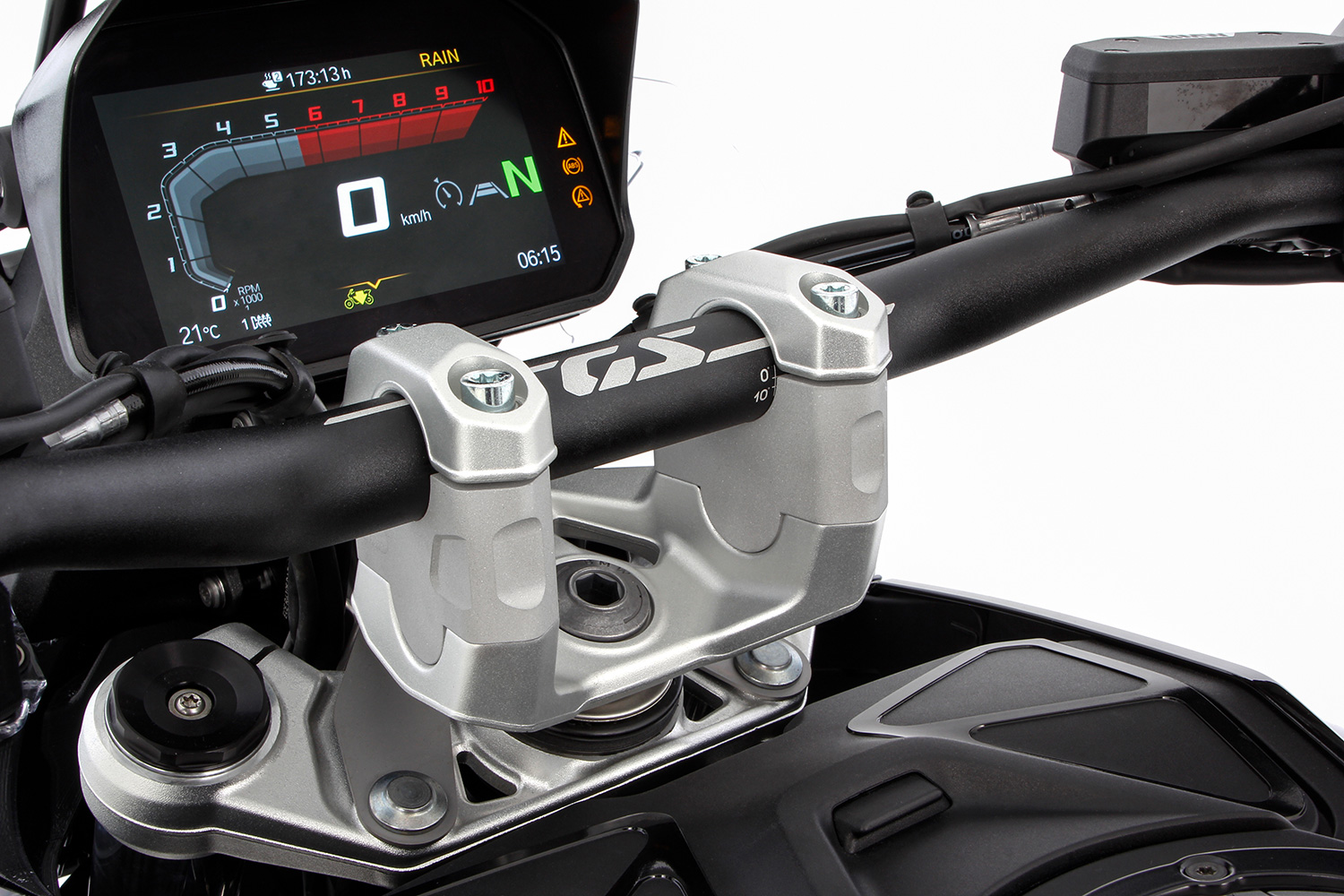 Проставки руля 40мм прямые серебро (ERGO) R1300GS(A), R1300RT