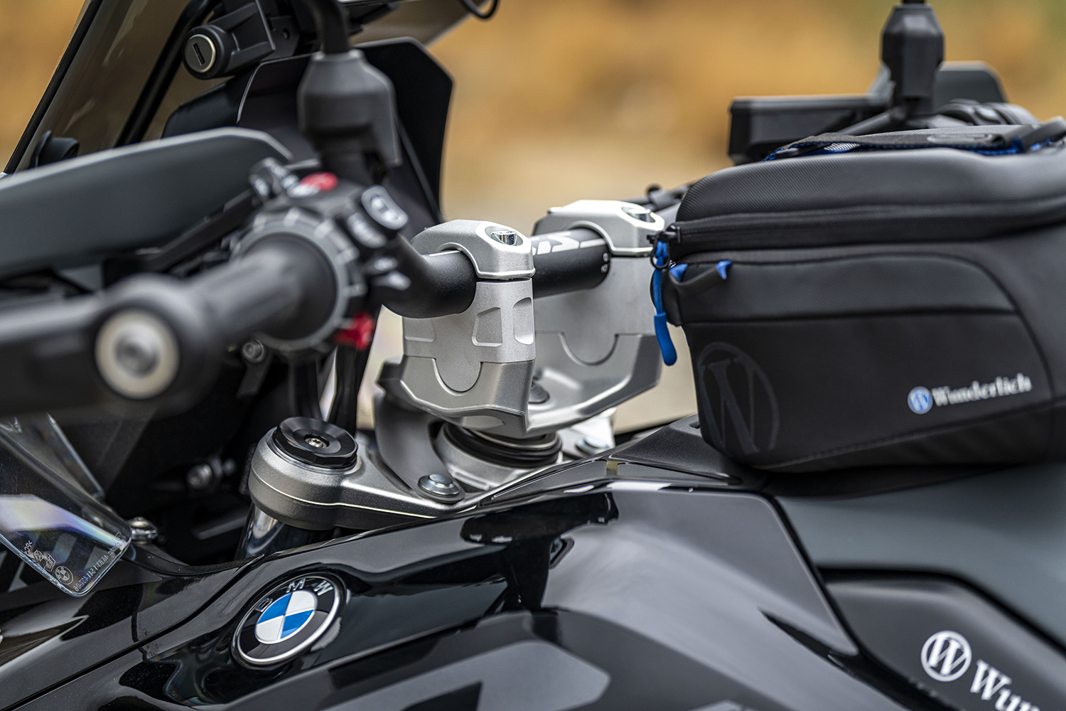 Проставки руля 40мм прямые серебро (ERGO) R1300GS(A), R1300RT
